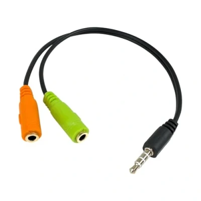 Abbildung von OcioDual Kopfhörer Adapter Splitter Audio Mikrofon Klinke Y Kabel Stereo Klinkenstecker 3.5mm auf 2 Buchse für PS4 Controller
