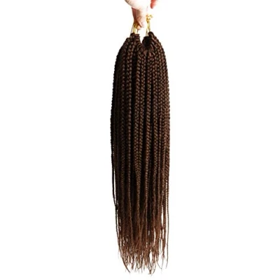 Abbildung von (6 Packs,18 Inch) DakTou Hair Jumbo Flechten Box Braid Haarverlängerung Zopf 3X Crochet Braids Curly Twist Extensions 20 Strands/pack (18 Inch, T30#)