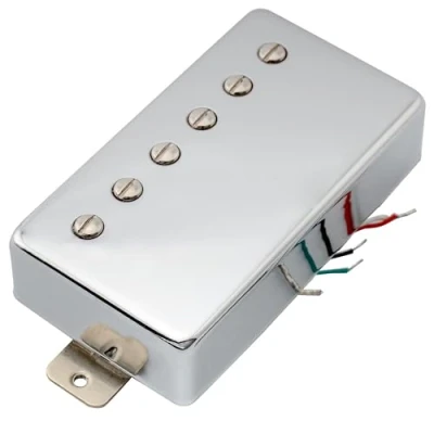 Abbildung von Artec LPA210 Alnico 5 Covered Humbucker Tonabnehmer Hals Pickup 8,4K für Les Paul Style E Gitarre, Chrom