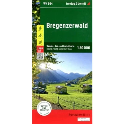 Abbildung von Bregenzerwald, Wander , Rad und Freizeitkarte 1:50.000, freytag &amp; berndt, WK 364: Mit APP, wasserfest reißfest (freytag berndt Freizeitkarten, Band 364)