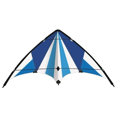 Abbildung von Günther Flugspiele 1083 Sportlenkdrachen Blue Loop, ca. 130 x 69 cm, Drachen aus reißfestem Ripstop Polyester, für Kinder ab 8 Jahren, inkl. hochwertigen Schnüren auf Lenkrollen