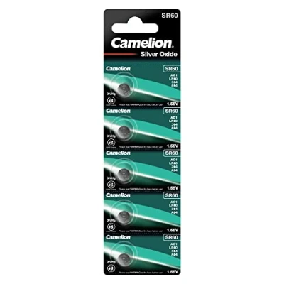 Abbildung von Camelion Silberoxid Knopfzelle SR60 / SG1, 1,55 Volt 5 Stück