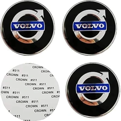 Abbildung von 4 Stück Nabendeckel Aufkleber für Volvo S60 S80 S90 XC40 XC60 65mm,Radkappen Nabenkappen Abdeckkappen Radnabenkappen Felgendeckel Radnabenabdeckung Sticker