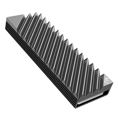 Abbildung von M.2 2280 SSD kühler Aluminium Kühlkörper mit Silikon Wärmeleitpad für PC/PS5 (Gray)