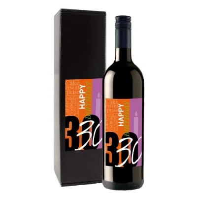 Abbildung von Bull &amp; Bear Wein Geschenk &quot;Happy Birthday 30&quot;, zum 30. Geburtstag, Rotwein 14%, trocken