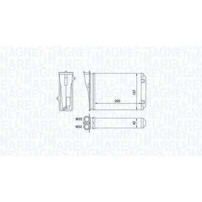 Abbildung von MAGNETI MARELLI 350218463000 Wärmetauscher PEUGEOT: 208 I Schrägheck