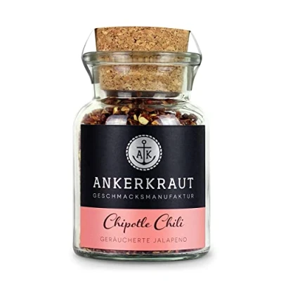 Abbildung von Ankerkraut Chipotle Chili, geräucherte Jalapeno, Jalapenos kaufen, 55 g im Korkenglas