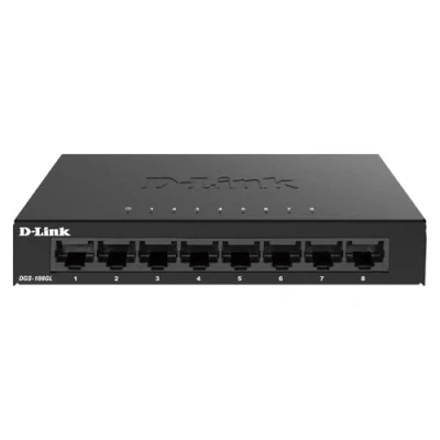 Abbildung von D Link DGS 108GL 8 Port Unmanaged Gigabit Switch (ohne Lüfter, Low Profile Metallgehäuse, Desktop, Plug and Play, QoS, 802.3az EEE), Black