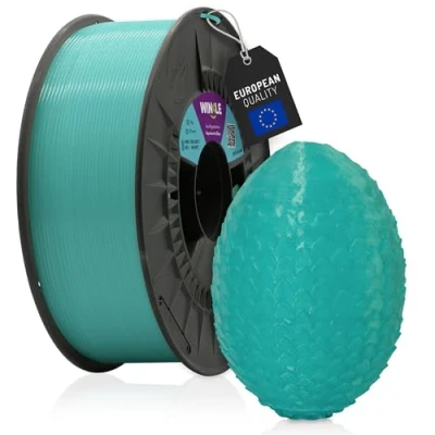 Abbildung von Winkle PETG Filament Krystal Aquamarine 1,75 mm 3D Drucker Farbe Aquamarin Rolle 300 g