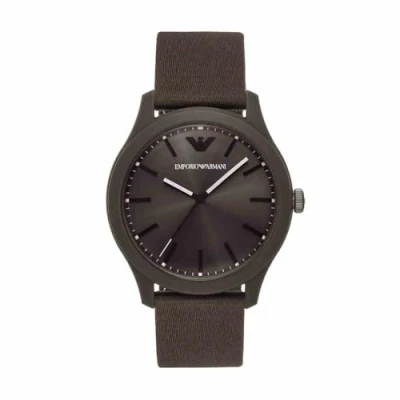 Abbildung von Emporio Armani Traditional Dario Uhr, Herren, Größe: One Size, Brown