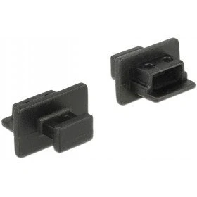 Abbildung von Delock 64011 Staubschutz für USB 2.0 Mini B Buchse mit Griff 10 Stück Schwarz