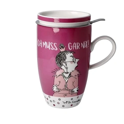 Abbildung von Goebel Tasse &quot;Barbara Freundlieb&quot;, Teetasse mit Deckel/Sieb, Barbara Freundlieb Ziemlich b. Freundinnen