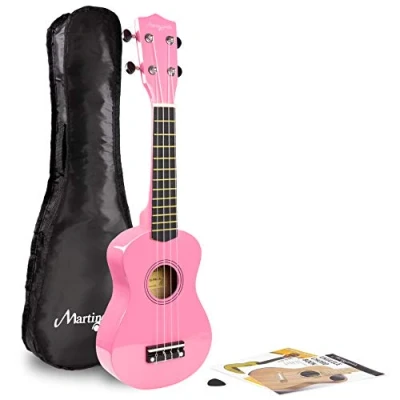 Abbildung von Martin Smith Sopran Ukulele mit Ukulelentasche und Akkordbuch