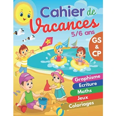 Abbildung von Cahier de vacances 5/6 ans GS &amp; CP: Livre grande section vers CP Jeux Enfants 5 6 d’Activités Maternelle 120 Pages.