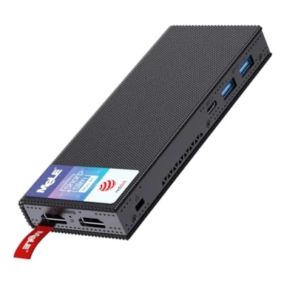 Abbildung von MeLE PCG02 Pro Lüfterloser Mini PC Stick Alder Lake N100(bis zu 3.4GHz) Windows 11 Micro 8GB 256GB Computer Kleiner Desktop mit 2.4G/5G WiFi, Bluetooth, Dual HDMI 4K Display, VESA für Büro