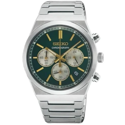 Abbildung von Seiko SSB461P1 Herrenuhr Chronograph Bicolor/Grün
