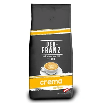 Abbildung von DER FRANZ Kaffee Crema, Intensität 4/5, 100% Arabica, ganze Kaffeebohnen, 1000g