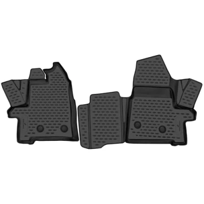 Abbildung von WALSER XTR Gummi Fussmatten Auto kompatibel mit Ford Transit V363 08/2013 Heute, 100% passgenaue Fußmatten, robuste Universal Fußmatte Auto, Gummimatten