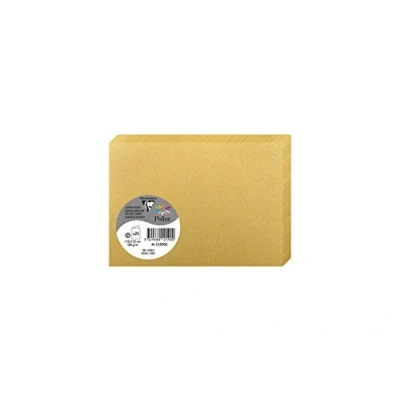 Abbildung von Clairefontaine 12590C Packung mit 25 Karten Pollen, Format C6 11x15,5 cm, 210g, ideal für Ihre Korrespondenz und Einladungen, Gold, 1 Pack