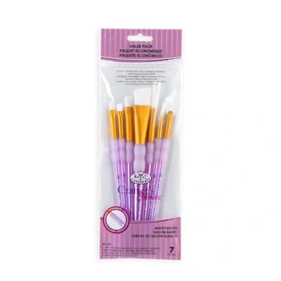 Abbildung von Royal &amp; Langnickel RCC 407 Crafters Choice, White Taklon 7 teiliges Schrägpinsel Set gemischt