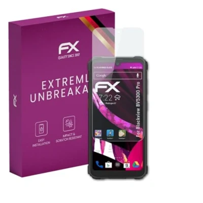 Abbildung von atFoliX Glasfolie kompatibel mit Blackview BV5300 Pro Panzerfolie, 9H Hybrid Glass FX Schutzpanzer Folie