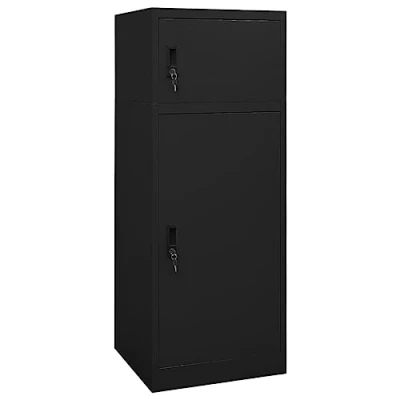 Abbildung von vidaXL Sattelschrank Schwarz 53x53x140 cm Stahl