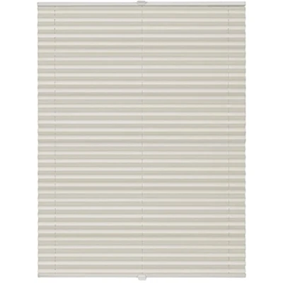 Abbildung von ondeco Plissee nach Maß für alle Fenster innen Montage in Glasleiste mit Spannschuh Sonnenschutz Rollo Sichtschutz Blickdicht Vanille B: 51 60 cm, H: 101 150 cm