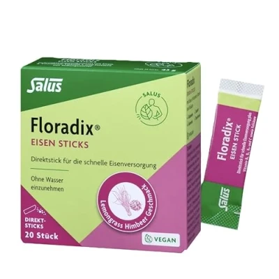 Abbildung von Salus Floradix® Eisen Sticks (20 Satchets) inkl. 15ml Gratisprobe Kräuterblut mit
