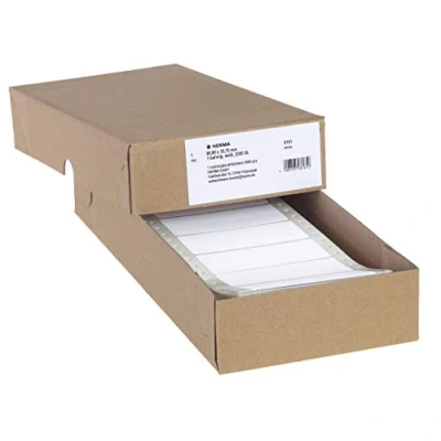 Abbildung von HERMA 8161 Computeretiketten endlos, 88,9 x 35,7 mm, 1 bahnig, 2000 Stück, selbstklebend, Endlosetiketten Aufkleber mit Führungslochrand, matt, blanko Papier Computer Etiketten, weiß