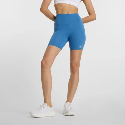Abbildung von New Balance Harmony HIGH RISE Short Tights, Damen, Größe: Large, Blue