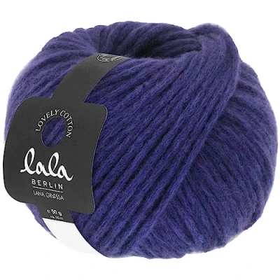 Abbildung von Lana Grossa Lala Berlin Lovely Cotton 0030 dunkelviolett Häkelwolle, 90 m
