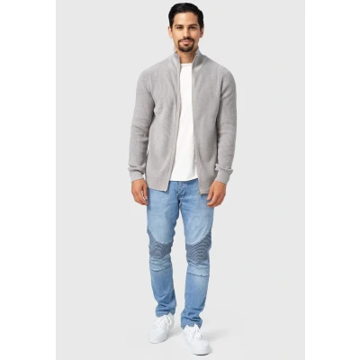 Abbildung von Indicode Jeans Dodson Strickjacke, Herren, Größe: Medium, Lt grey mix