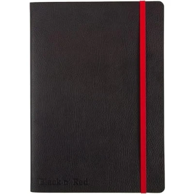 Abbildung von Oxford Black n&#039; Red Business Journal A5, liniert und nummeriert, mit Feld für Datum, schwarz, rot, 144 Seiten