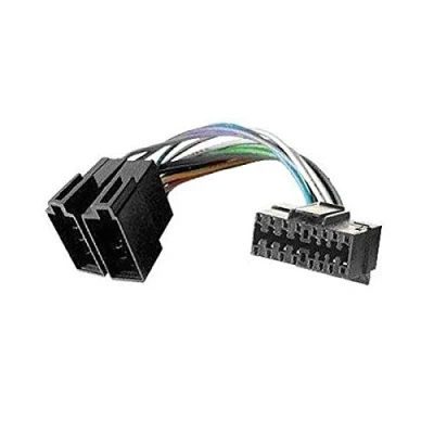 Abbildung von Kabel Anschluss Adapter ISO für Autoradio Sony 16 polig 30x12mm TechExpert