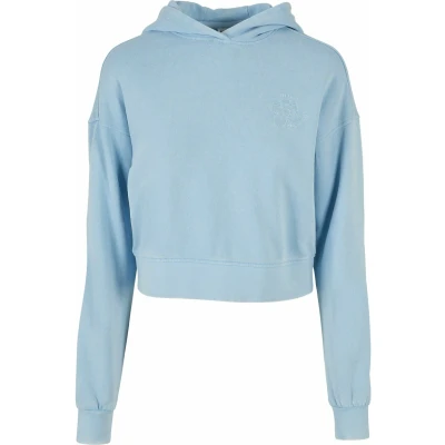 Abbildung von Urban Classics Short Flower Embroidery Terry Kapuzenpullover, Damen, Größe: 4XL, Balticblue