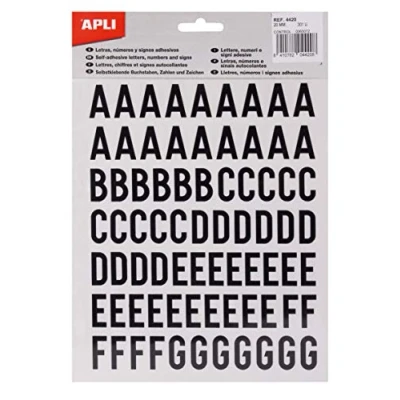 Abbildung von APLI 4420 Haftbuchstaben Großbuchstaben 20 mm
