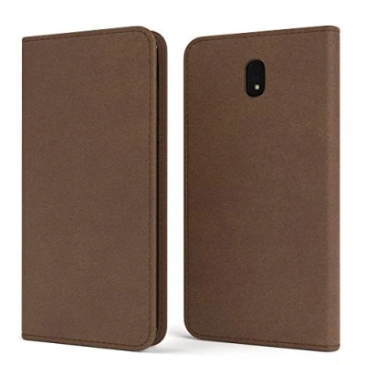 Abbildung von EAZY CASE Tasche kompatibel mit Samsung Galaxy J5 (2017) Vintage Schutzhülle Standfunktion Klapphülle Bookstyle, Handytasche Handyhülle Magnetverschluss und Kartenfach, Kunstleder, Braun