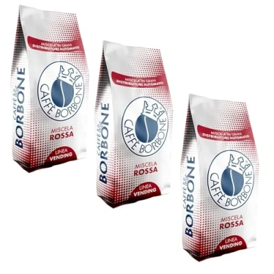 Abbildung von 6 Beutel Packungen 1 kg Kaffee Borbone in Bohnen, rote Mischung, Verkauf Original