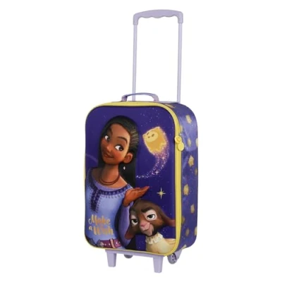 Abbildung von Disney Wish Star Soft 3D Trolley Koffer, Lila, 17 x 33 52 cm, Kapazität 26 L