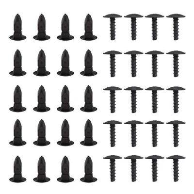 Abbildung von Be In Your Mind 20 x Befestigungsclips für Auto Radlauf, T25, Torx Kopf Befestigungsschrauben N90775001 und passende Einsatztüllen N90821401