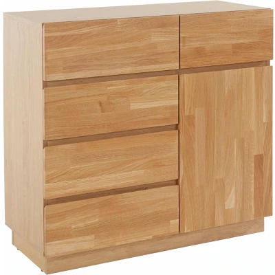Abbildung von Home affaire Kommode &quot;Laima&quot;, Breite 90 cm, mit 5 Schubladen, teilmassiv, FSC zertifiziert