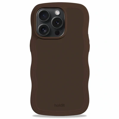Abbildung von Apple iPhone 15 Pro Hülle Recycelter Kunststoff Holdit Hard Case/Backcover Handyhülle Braun