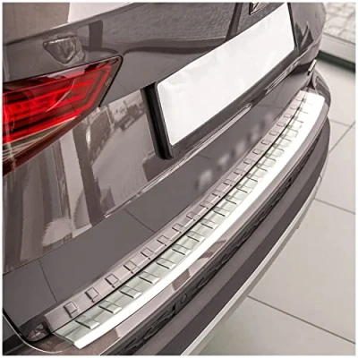 Abbildung von teileplus24 AL102 Ladekantenschutz Aluminium kompatibel mit Seat Ateca 5FP Cupra Matt 2016 , Farbe:Silber