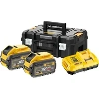 Abbildung von Dewalt DCB118Y2T QW Akku Starter Set, 216 Wh, Schwarz/Gelb