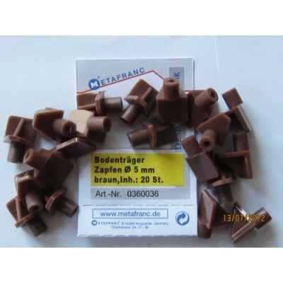 Abbildung von Bodenträger,Kunststoff braun, 5 mm Durchmesser, 20 Stück, 03600036