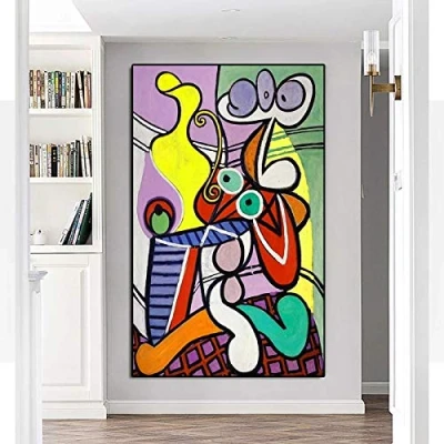 Abbildung von Yooyu Kreative abstrakte Poster und Drucke Picasso Leinwand Kunst Gemälde Stil Wandbilder für Wohnzimmer Home Decoration 20x25cm Rahmenlos