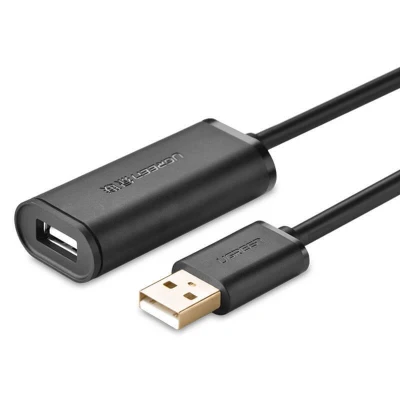 Abbildung von UGREEN USB 2.0 Verlängerungskabel aktiv mit WLAN Verstärker, A Stecker auf Buchse für Karten, WiFi Empfänger, Drucker, Monitor, Kameras, Mäusen, Tastaturen, Sticks usw (10m)