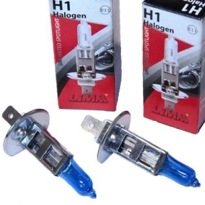 Abbildung von 2X Halogen H1 Scheinwerferlampe Birne 55W 12V Abblendlicht Fernlicht Glühlampen E Prüfzeichen Sockel P14,5s Xenon Weiß