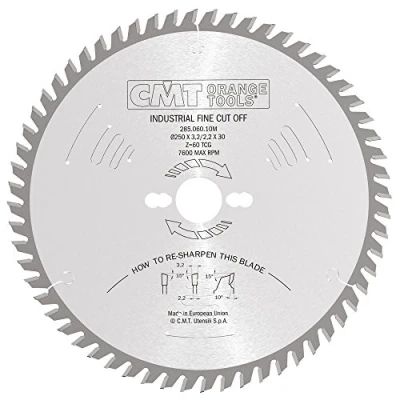 Abbildung von CMT Orange Tools Kreissägeblatt HW 250 x 3,2 / 2,2 30 Z=60 15 ATB 285.060.10M für Querschnitte