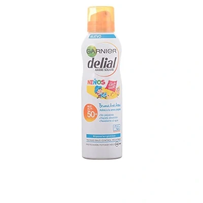 Abbildung von GARNIER DELIAL Children&#039;s Sensitive Advanced Anti Sand Sonnenschutzspray für klare, empfindliche Haut, hoher Schutz IP50+, 150 ml
